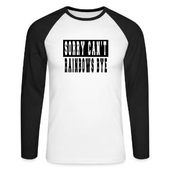 Idée Présent Cool Design One Race Blagues Egalité - T-shirt baseball manches longues Homme - blanc/noir - Devant - Nik (191cm)