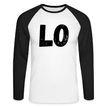 Liebe passendes T-Shirt Paar - Unisex Baseballshirt langarm - Weiß/Schwarz - Vorne - Nik (191cm)
