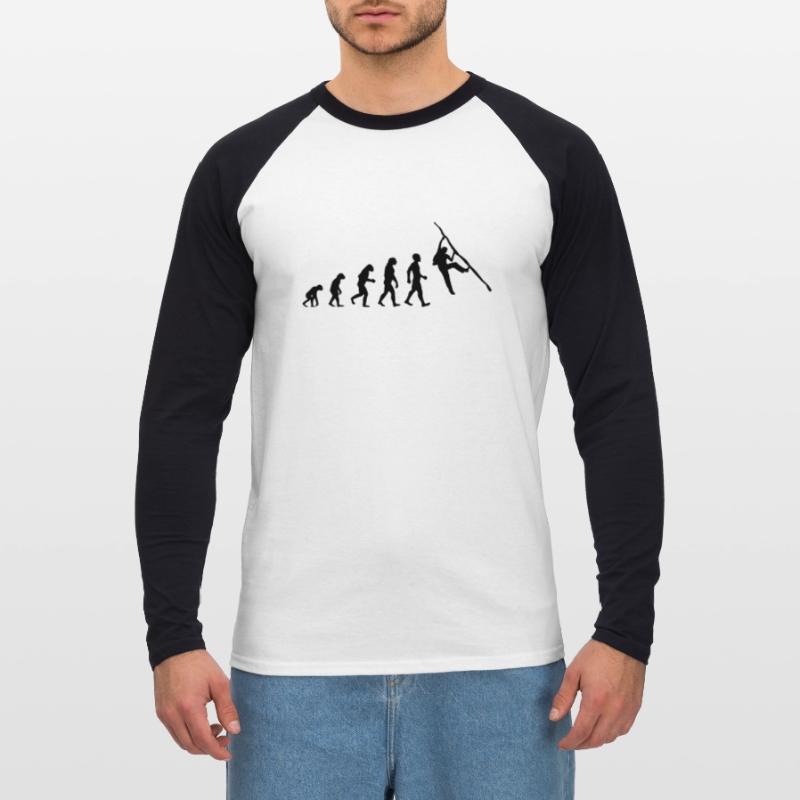 evolution climbing bouldern Unisex Baseballshirt langarm