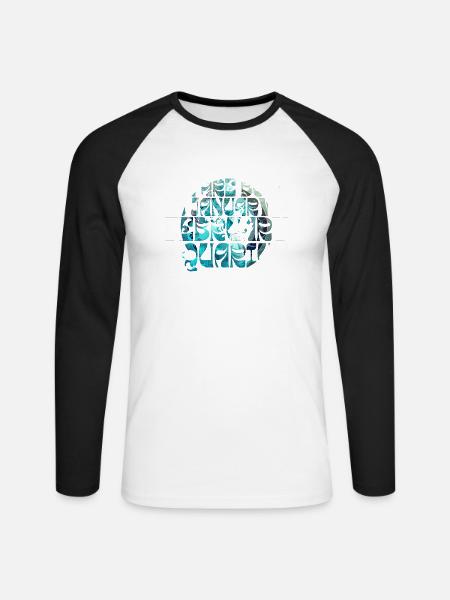 Wir sind im Januar geboren WASSERMANN | TIERKREIS - Unisex Baseballshirt langarm - Weiß/Schwarz
