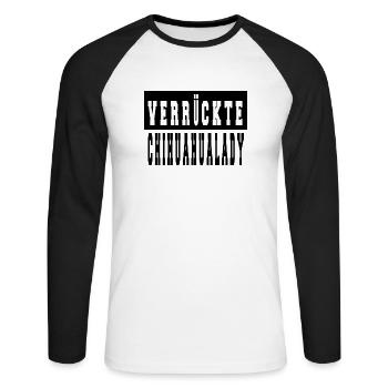 chihuahua hunderasse geek hund weihnachten - Unisex Baseballshirt langarm - Weiß/Schwarz - Vorne - Nik (191cm)