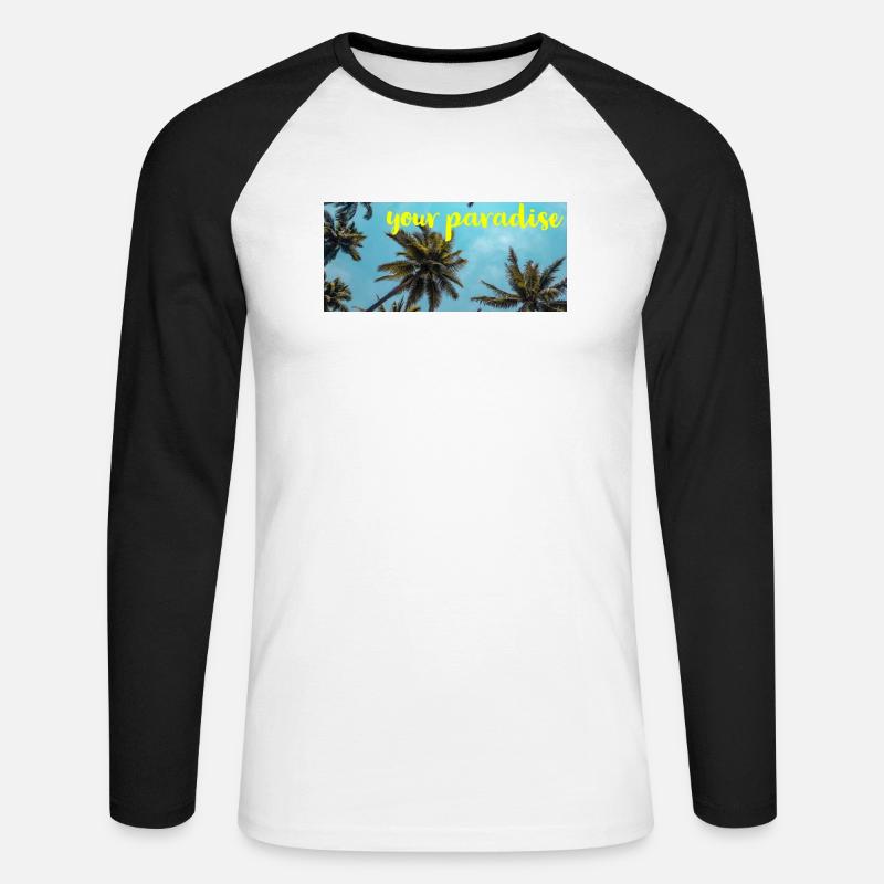 Your Paradise Mode Geschenkidee - Unisex Baseballshirt langarm - Weiß/Schwarz