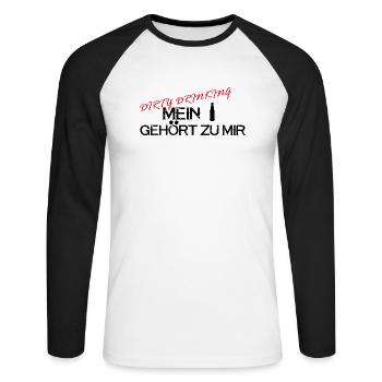 Dancing Dance Music - Unisex Baseballshirt langarm - Weiß/Schwarz - Vorne - Nik (191cm)