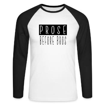 I Love Books Animal Humor Geek Comics Book Reader - Unisex Long Sleeve Baseball T-Shirt - white/black - Front - Nik (191cm)