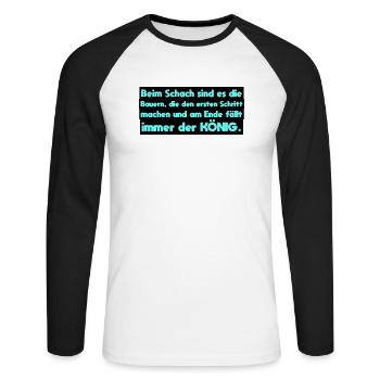 Farmer - Unisex Long Sleeve Baseball T-Shirt - white/black - Front - Nik (191cm)