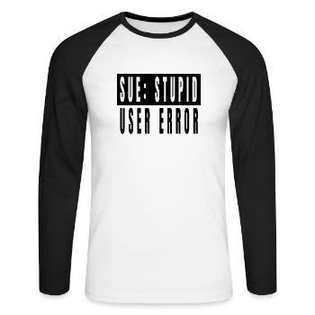 hacking code hacking coding coding computer quote - Unisex Long Sleeve Baseball T-Shirt - white/black - Front - Nik (191cm)