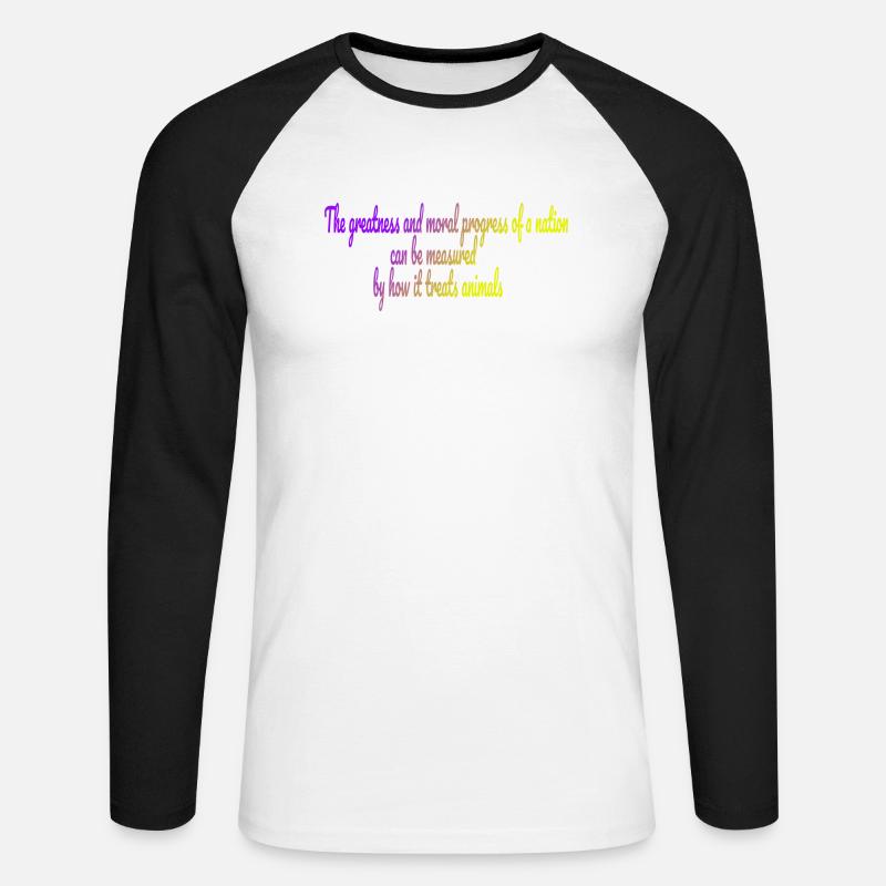 Die Größe einer Nation - Unisex Baseballshirt langarm - Weiß/Schwarz