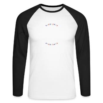 Kamala Harris for pre| Kamala Harris i'm speaking - Unisex Baseballshirt langarm - Weiß/Schwarz - Vorne - Nik (191cm)