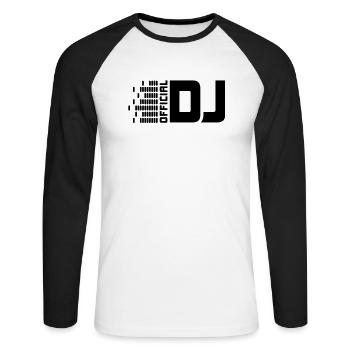 official_dj__f1 - T-shirt baseball manches longues Homme - blanc/noir - Devant - Nik (191cm)
