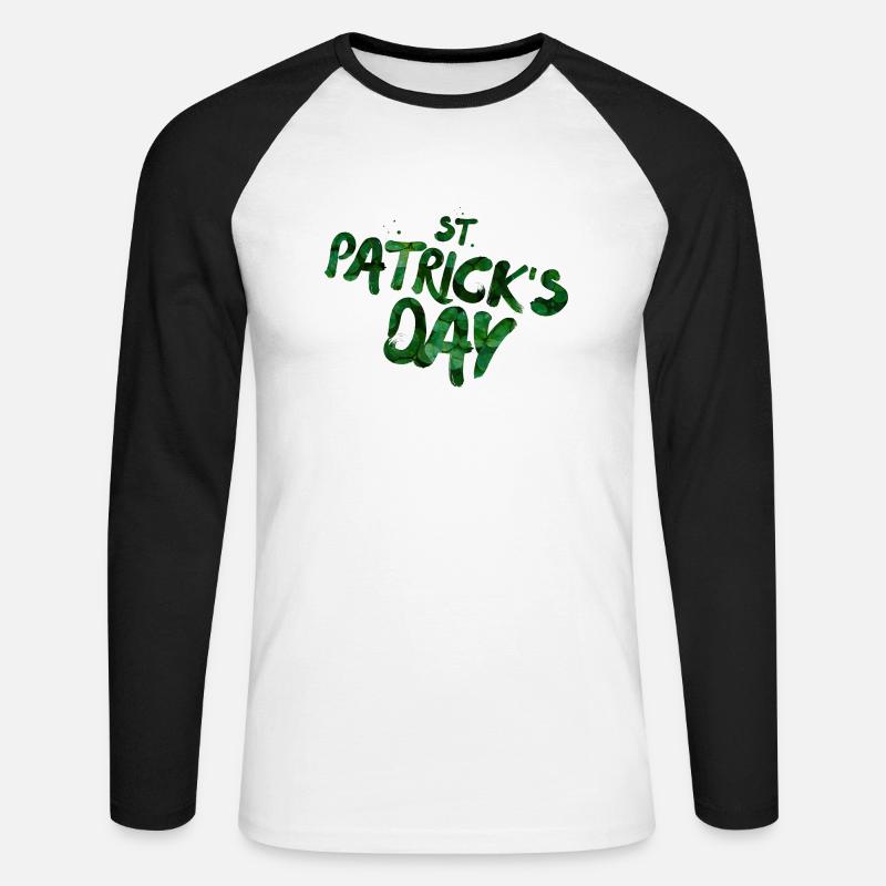 St. Patrick’s Day - Saint Patricks Day - Unisex Baseballshirt langarm - Weiß/Schwarz