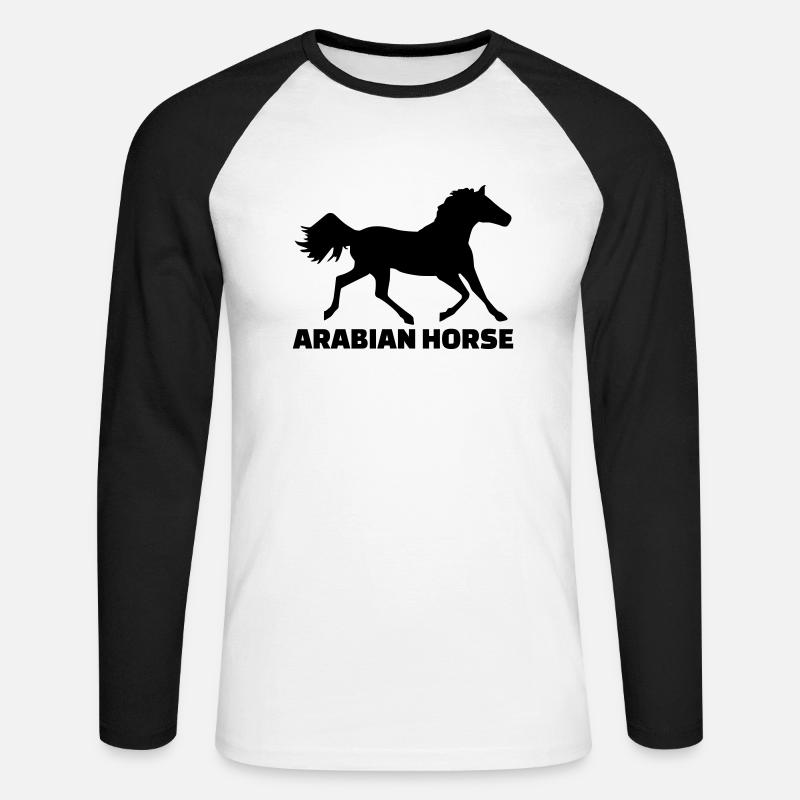 Araber - Unisex Baseballshirt langarm - Weiß/Schwarz