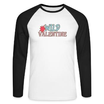 Wild Valentine - Unisex Long Sleeve Baseball T-Shirt - white/black - Front - Nik (191cm)