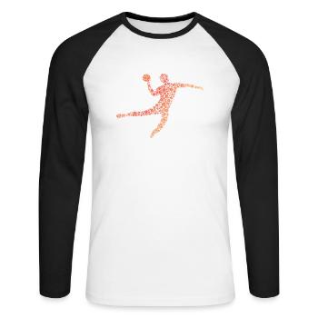 Handball pitcher - Unisex Long Sleeve Baseball T-Shirt - white/black - Front - Nik (191cm)