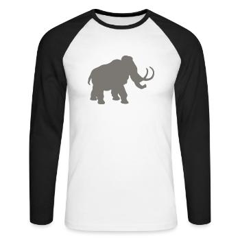 Mammut - Unisex Baseballshirt langarm - Weiß/Schwarz - Vorne - Nik (191cm)