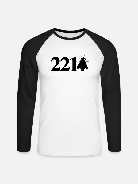 sherlock_221bee - Unisex Baseballshirt langarm - Weiß/Schwarz