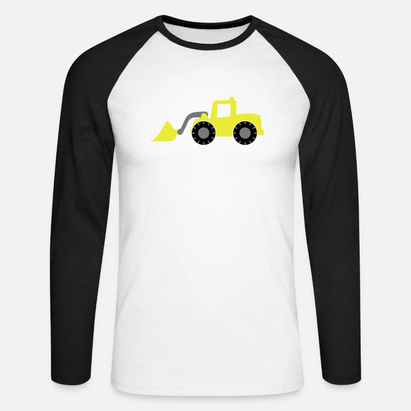 bagger - Unisex Baseballshirt langarm - Weiß/Schwarz