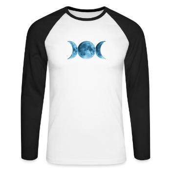 Wicca  - Unisex Long Sleeve Baseball T-Shirt - white/black - Front - Nik (191cm)