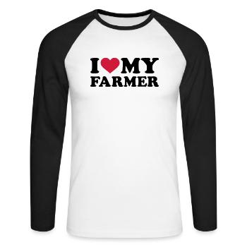 Bauer - Unisex Baseballshirt langarm - Weiß/Schwarz - Vorne - Nik (191cm)