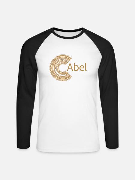 For Abel - Unisex Long Sleeve Baseball T-Shirt - white/black