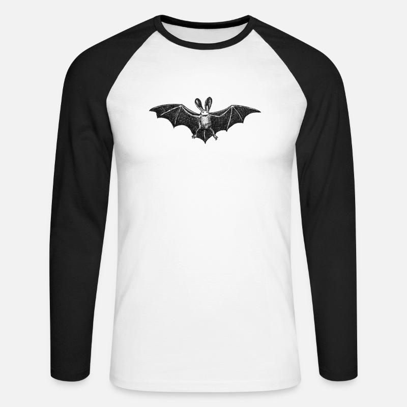 Schläger - Unisex Baseballshirt langarm - Weiß/Schwarz