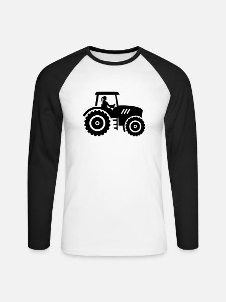 Female farmer - Unisex Long Sleeve Baseball T-Shirt - white/black