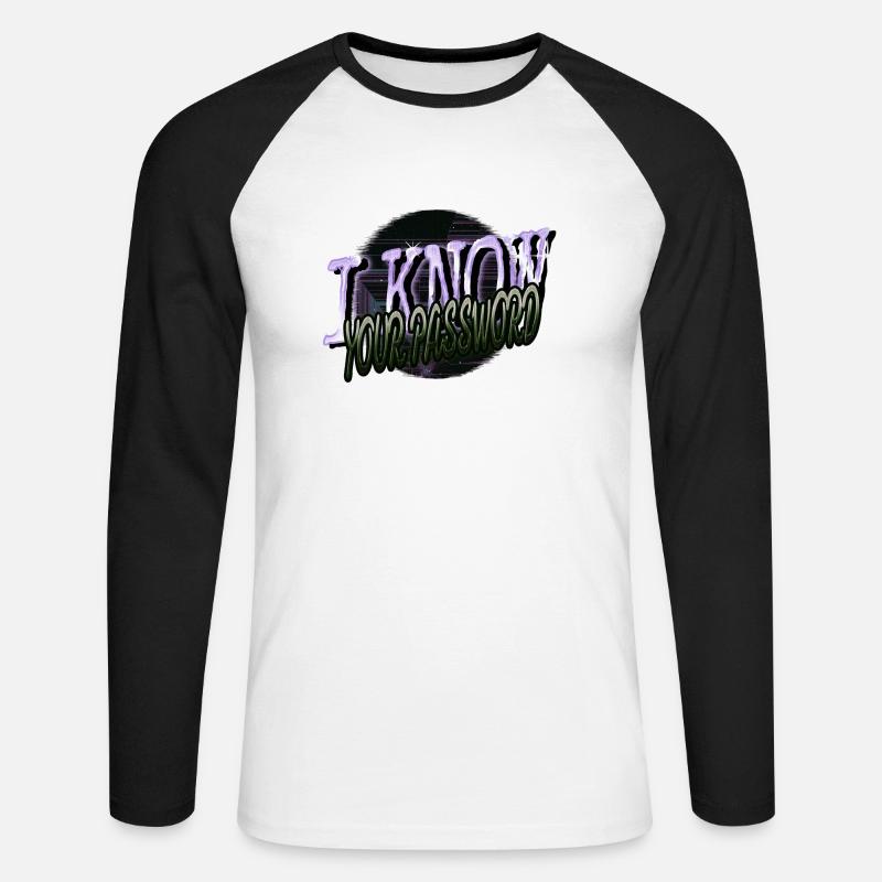 birthday hacker anonymous hacker hacking - Unisex Long Sleeve Baseball T-Shirt - white/black