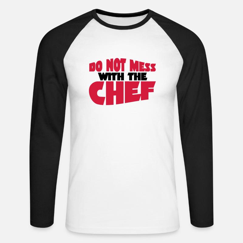 Chef - Unisex Baseballshirt langarm - Weiß/Schwarz