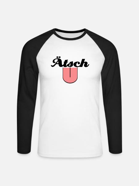 A tsch - Unisex Baseballshirt langarm - Weiß/Schwarz