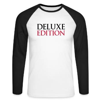 deluxe_edition2 - T-shirt baseball manches longues Homme - blanc/noir - Devant - Nik (191cm)