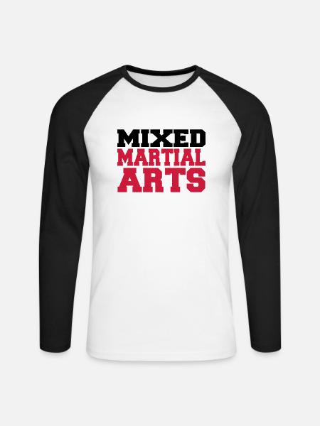 Mixed Martial Arts - Unisex Baseballshirt langarm - Weiß/Schwarz