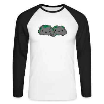 dear family stone mum dad - Unisex Long Sleeve Baseball T-Shirt - white/black - Front - Nik (191cm)