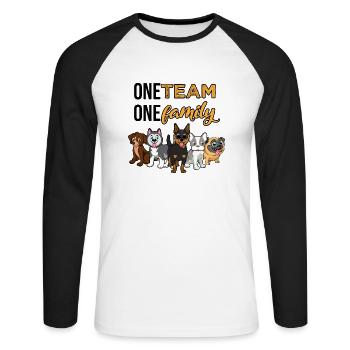 team family dog bachelorette party schildmaid - Unisex Long Sleeve Baseball T-Shirt - white/black - Front - Nik (191cm)