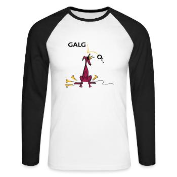 galg_oh - Unisex Long Sleeve Baseball T-Shirt - white/black - Front - Nik (191cm)
