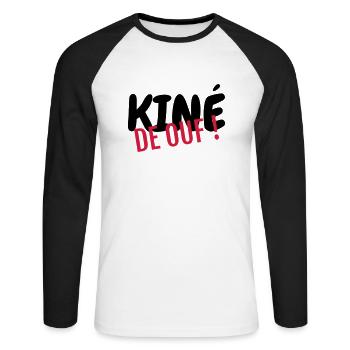 Physiotherapy Physio Krankengymnast Kiné Doctor - Unisex Long Sleeve Baseball T-Shirt - white/black - Front - Nik (191cm)