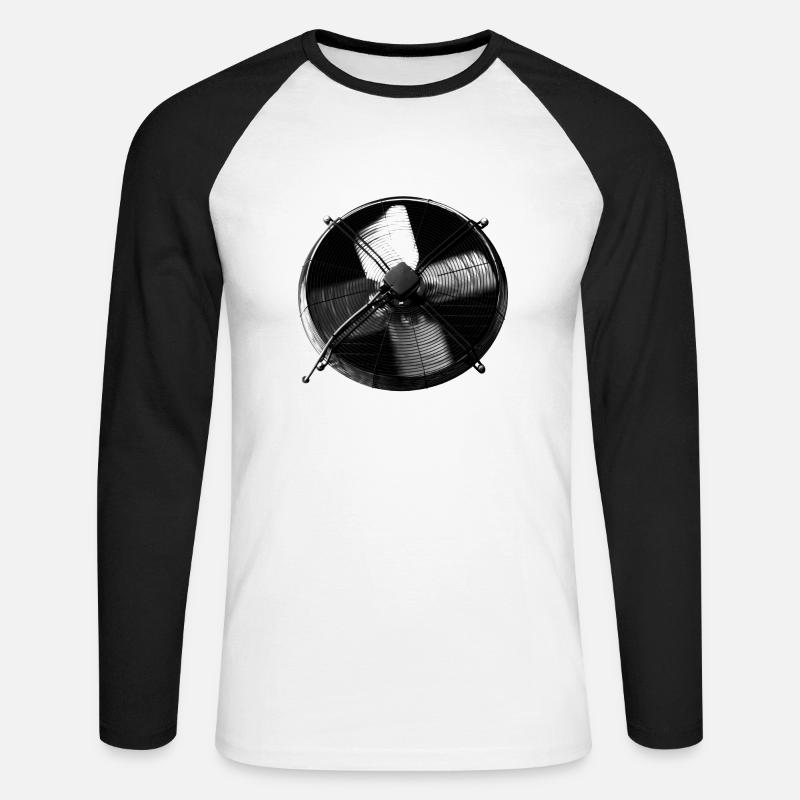VENTILATOR - Unisex Baseballshirt langarm - Weiß/Schwarz