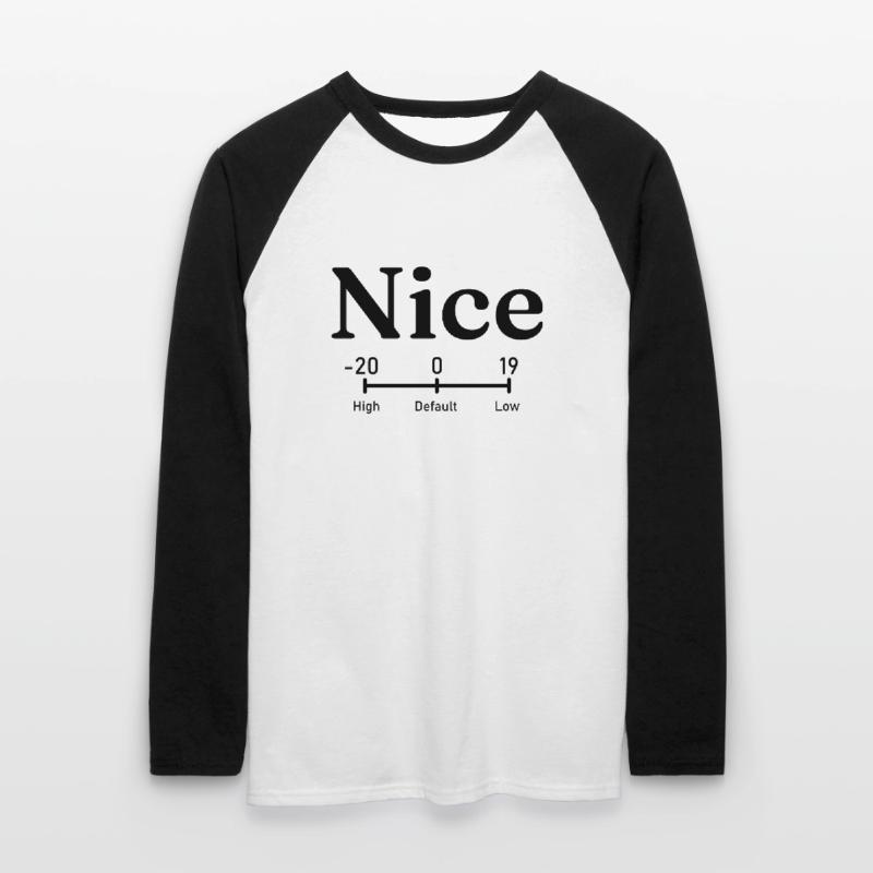 Nice | linux process priority command Unisex Long Sleeve Baseball T-Shirt