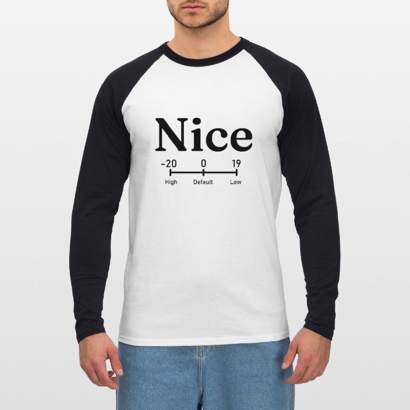 Nice | linux process priority command Unisex Long Sleeve Baseball T-Shirt