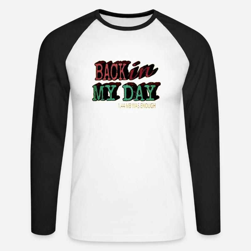 Computer Bday Fullstack Developer Programming - Unisex Long Sleeve Baseball T-Shirt - white/black
