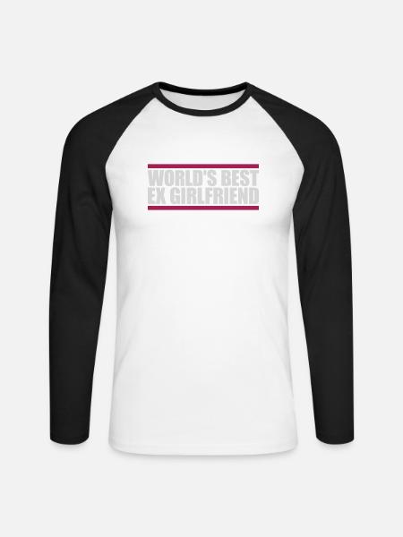 World's Best Ex Girlfriend - Unisex Long Sleeve Baseball T-Shirt - white/black