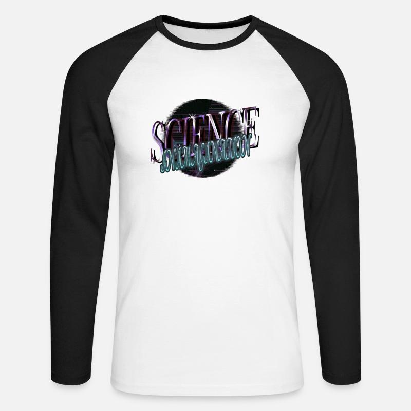 creative expression imagination exploration - Unisex Baseballshirt langarm - Weiß/Schwarz