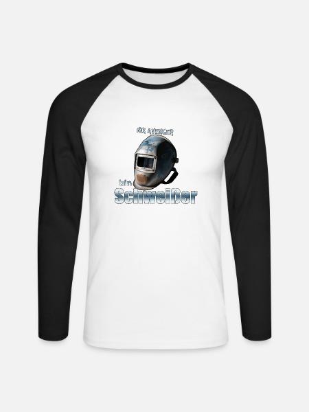 Ich bin ein Schweißer - Unisex Baseballshirt langarm - Weiß/Schwarz