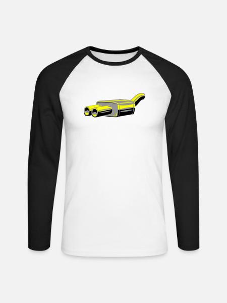 Exhale! - Unisex Baseballshirt langarm - Weiß/Schwarz