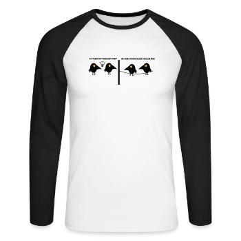 neue Verbindung der Raben - Unisex Baseballshirt langarm - Weiß/Schwarz - Vorne - Nik (191cm)