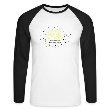 Das Wars - Möge das ABI mit uns sein - T-shirt baseball manches longues Homme - blanc/noir - Devant - Nik (191cm)