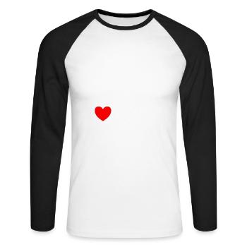 Tour Eiffel De Berlin images drôles funny - T-shirt baseball manches longues Homme - blanc/noir - Devant - Nik (191cm)