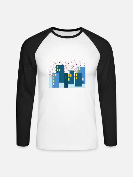 Zuhause daheim - Unisex Baseballshirt langarm - Weiß/Schwarz