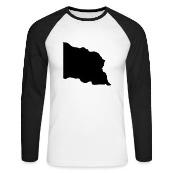 trzepotanie Flag Polska Wiatr Poland Polen - Unisex Baseballshirt langarm - Weiß/Schwarz - Vorne - Nik (191cm)