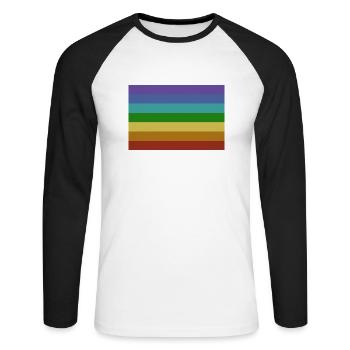Pace flag - Unisex Long Sleeve Baseball T-Shirt - white/black - Front - Nik (191cm)