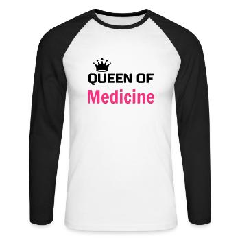 Doctor Arzt Médecin Docteur Medecine Life - Unisex Long Sleeve Baseball T-Shirt - white/black - Front - Nik (191cm)