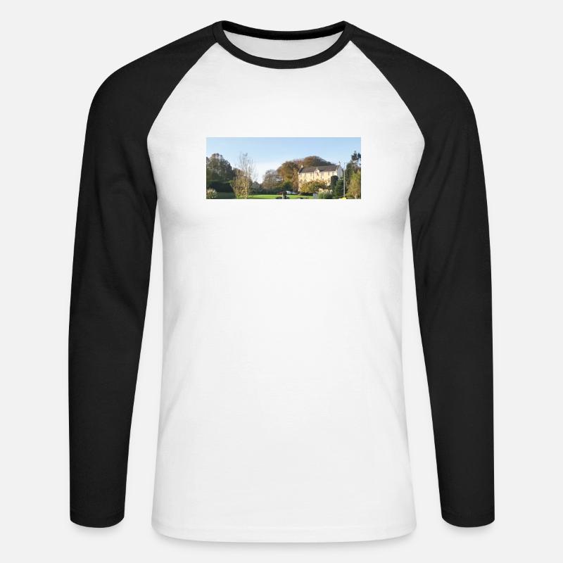 Edificio dei Fratelli Maristi, Sligo, Irlanda. - Maglia da baseball a manica lunga da uomo - bianco/nero